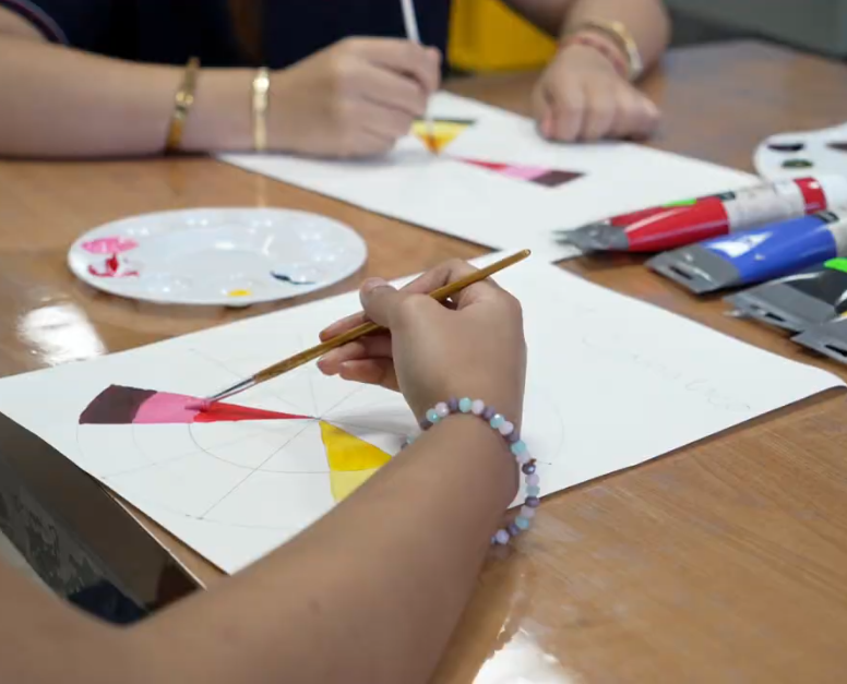 Students Painting Together